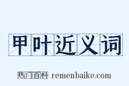 甲叶近义词是什么意思的图片